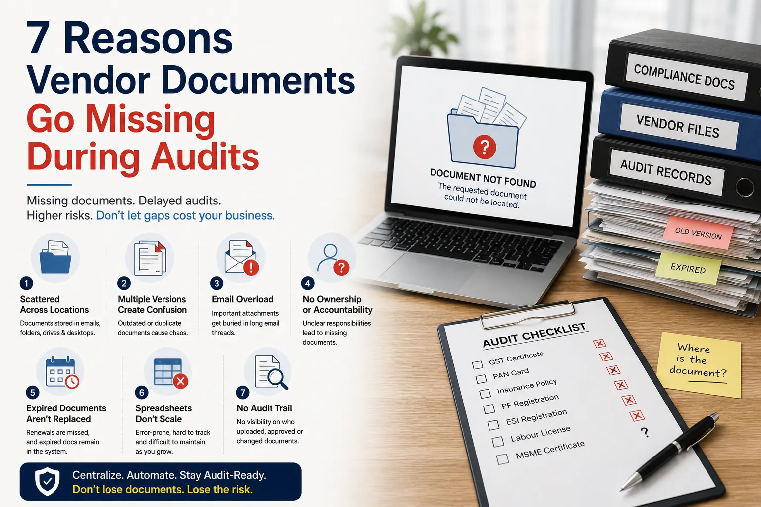 7 Reasons Vendor Documents Go Missing During Audits (And How to Prevent It)