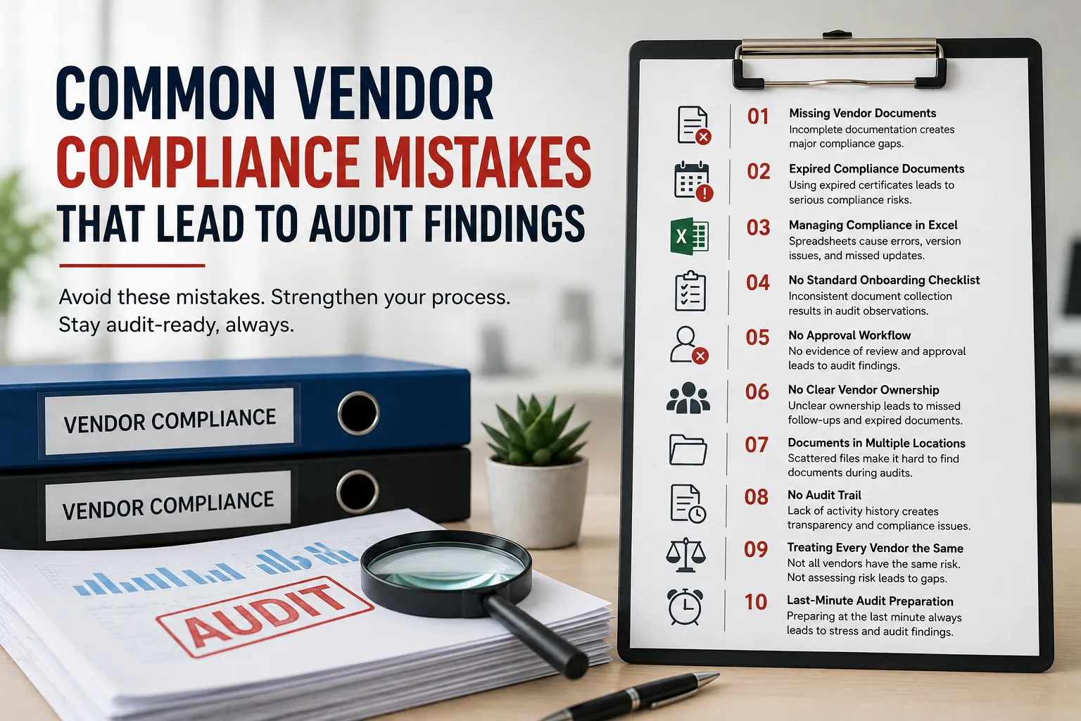 10 Common Vendor Compliance Mistakes That Lead to Audit Findings