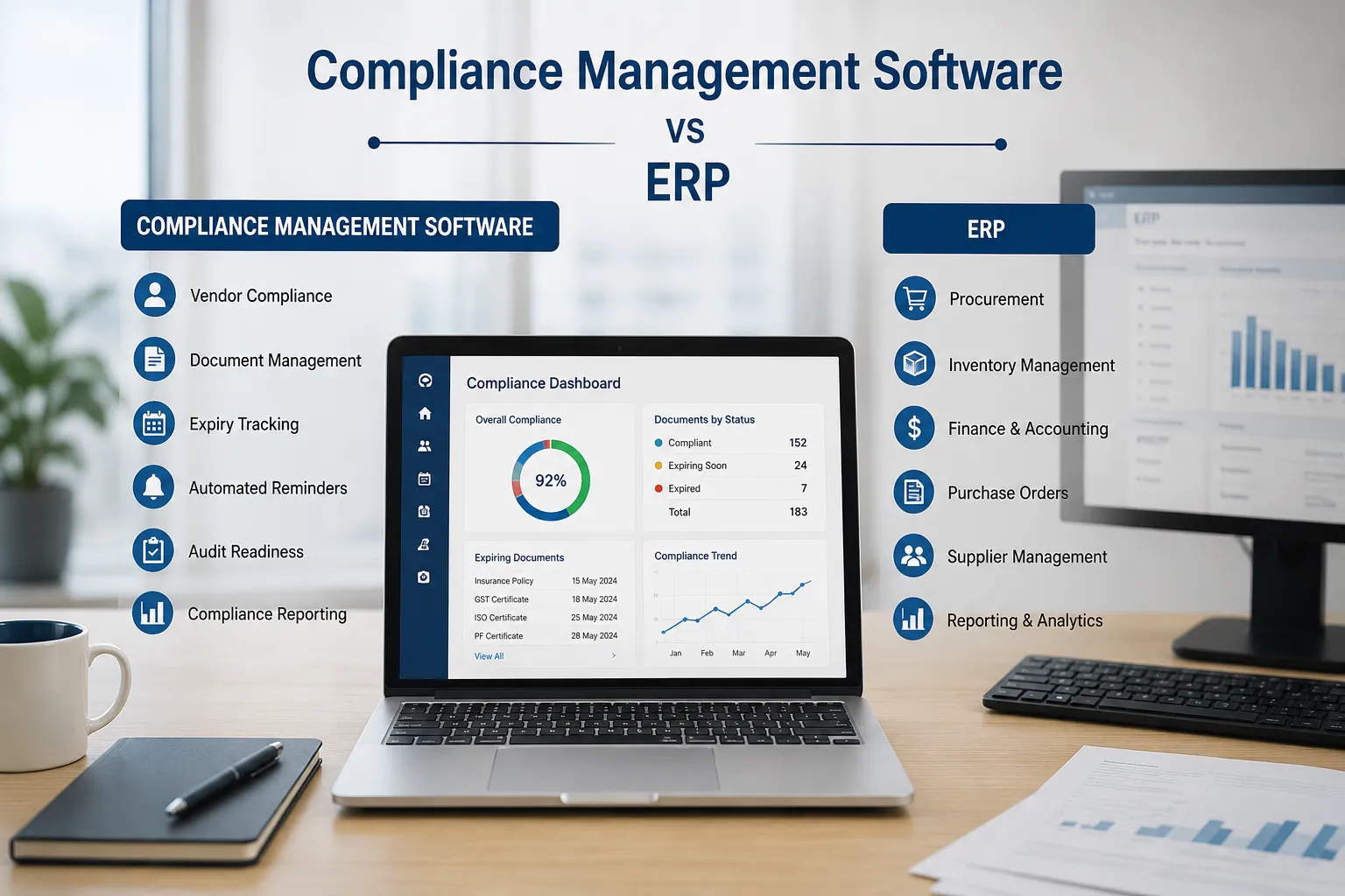 Compliance Management Software vs ERP: What's the Difference?
