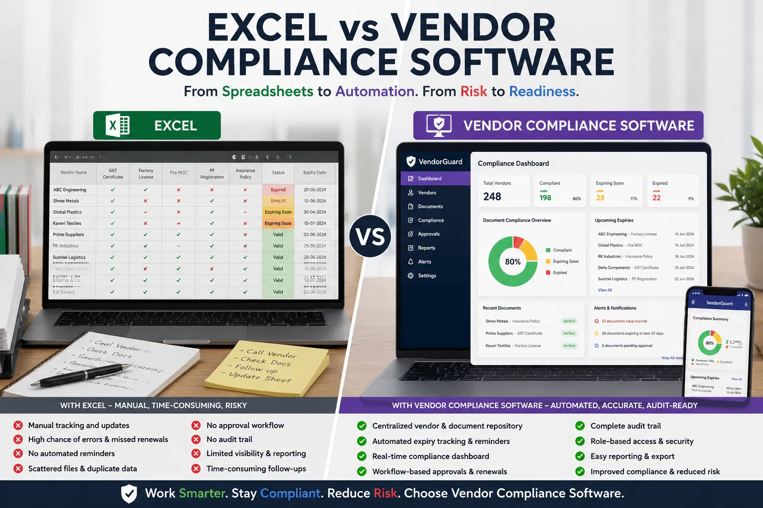Excel vs Vendor Compliance Software: Which Is Better for Managing Vendor Documents? (2026)