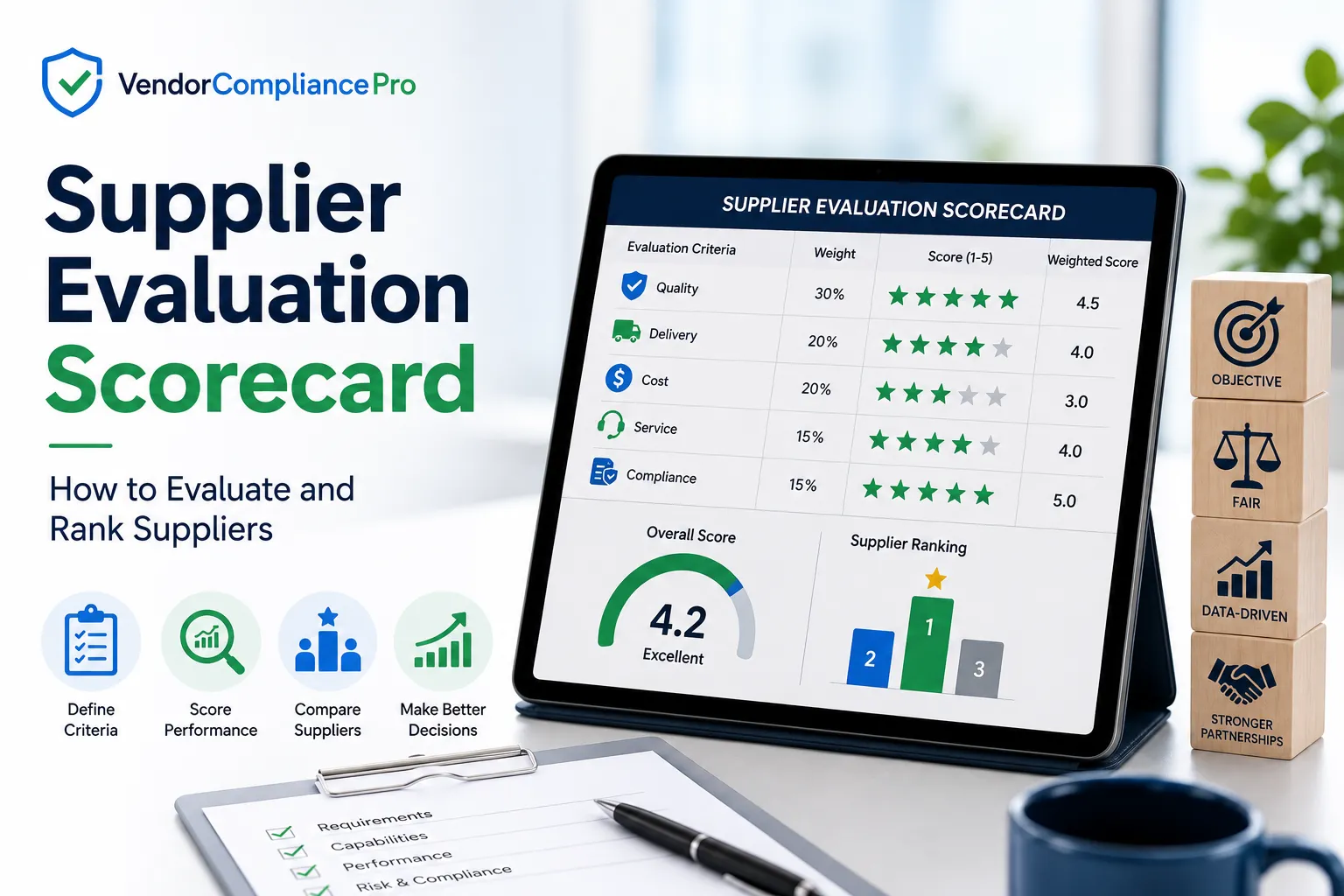 Supplier Evaluation Scorecard: How to Evaluate and Rank Suppliers