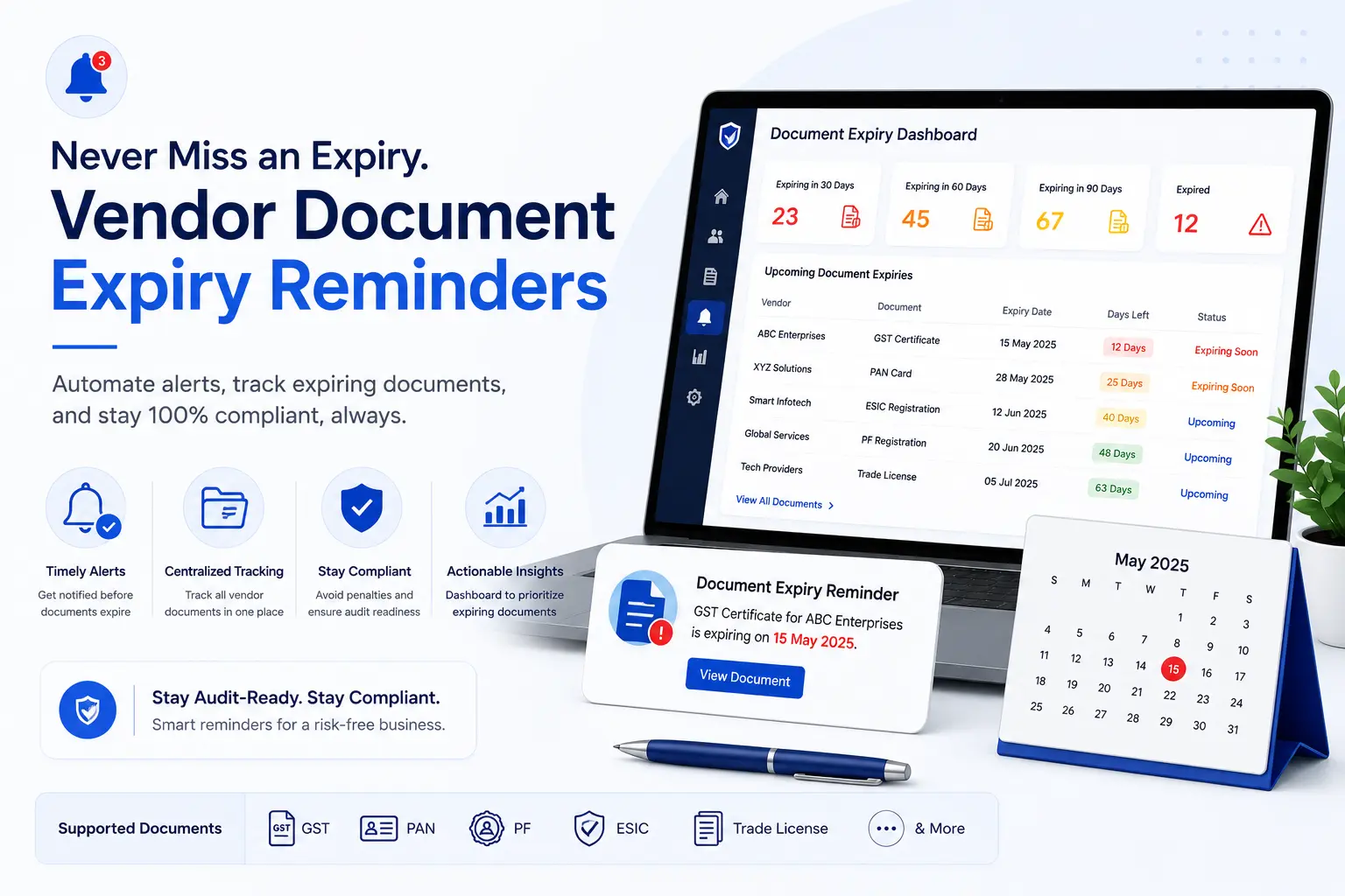 Vendor Document Expiry Reminder: Avoid Compliance Risks and Stay Audit Ready